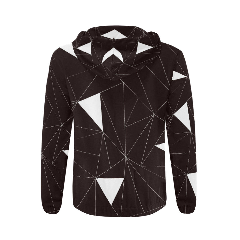 Off Angle All Over Print Full Zip Hoodie